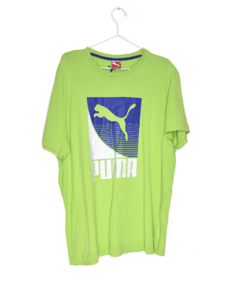 Puma vintage blue logo green t-shirt