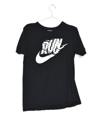 Nike white RUN logo black t-shirt