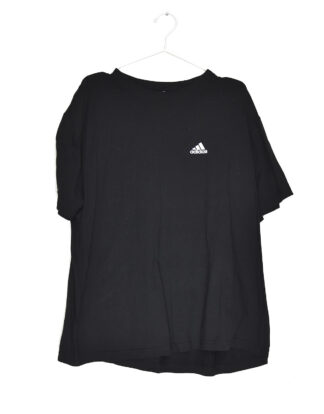 Adidas small white logo black t-shirt