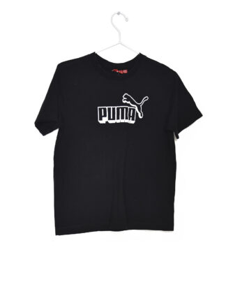 Puma white logo black t-shirt