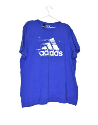 Adidas white logo blue t-shirt