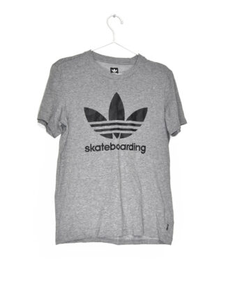 Adidas black vintage logo grey t-shirt