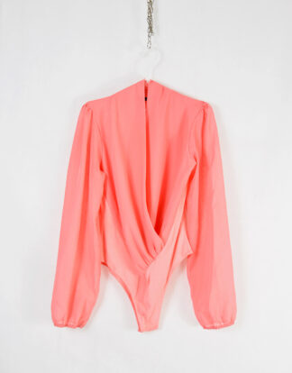 Salmon color long sleeves body suit - XL