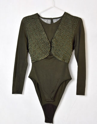 Olive green long sleeves body suit - 42