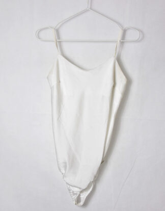 White open body suit - S