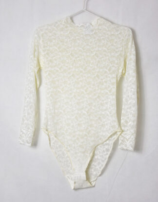 White net fabric body suit - S