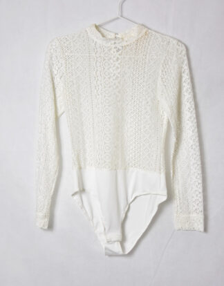 White net fabric body suit - S