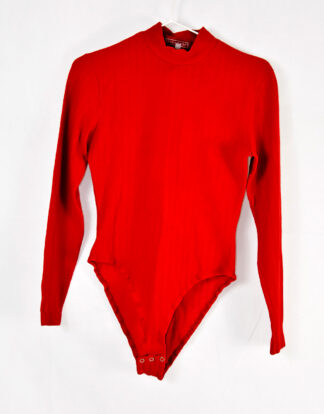 Stefanel bright red long sleeves body suit - M