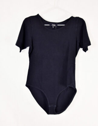 TCM black satin body suit - 38/40