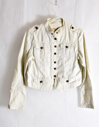 Osray white short denim jacket - S
