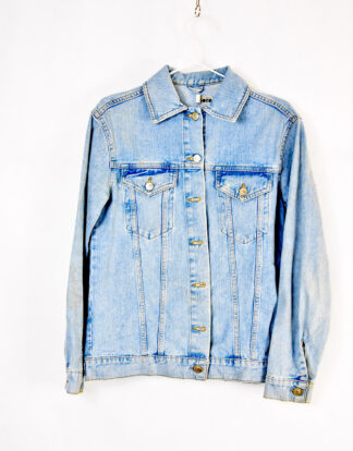Moto light blue denim jacket -  36