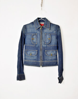 Vintage desing four pockets denim jacket - 6