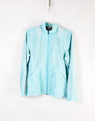 Adidas vintage light cyan sport jacket - 38