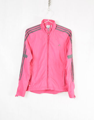 Adidas pink and grey sport jacket - S