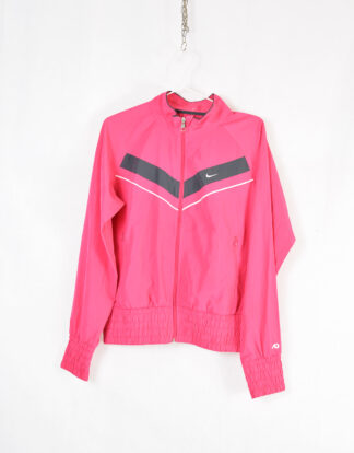 Nike pink and black retro sport jacket - S