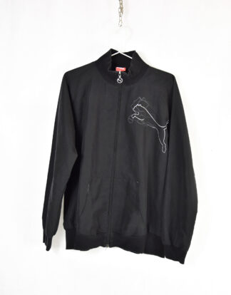 Puma big logo retro black sport jacket  - XL