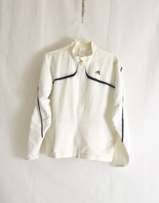 Adidas white and black sport jacket - S