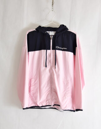 Champion retro pink and black sport jacket - M