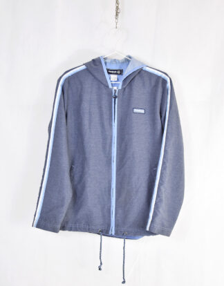 Reebok grey and blue retro sport jacket - L