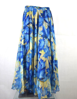 Vintage blue leaves ladies skirt