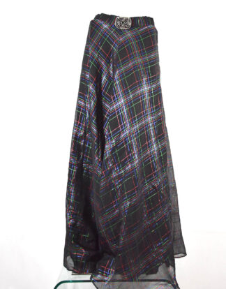 Vintage colorful lines black ladies skirt