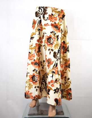 Vintage flowers design print ladies skirt