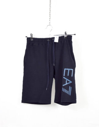 Emporio Armani dark grey blue logo sweat shorts - S