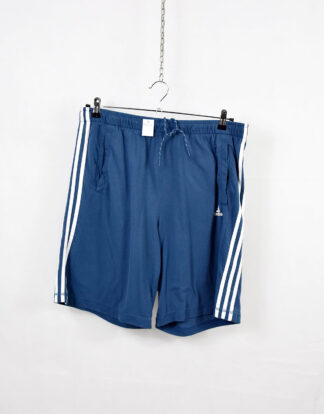 Adidas blue white stripes and logo sweat shorts - XL