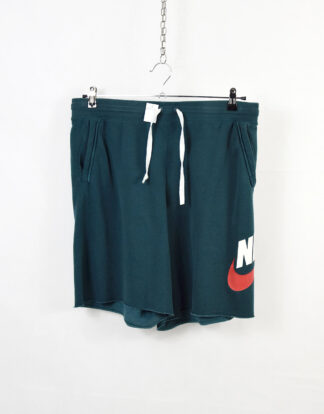 Nike big logo retro dark green sweat shorts - L