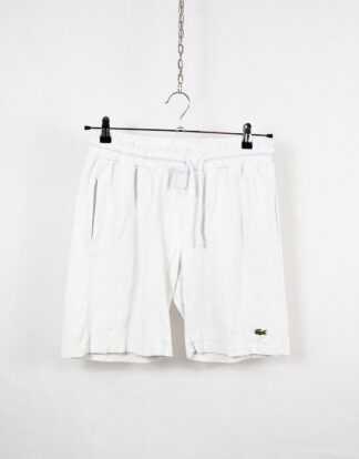 Lacoste white sweat shorts - L