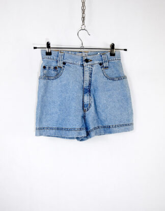 Blue retro denim shorts - 27
