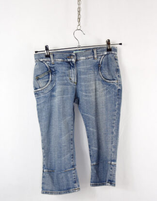 Blue long denim shorts - 38