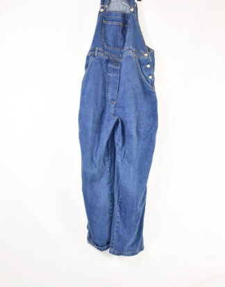 Overall loose blue denim