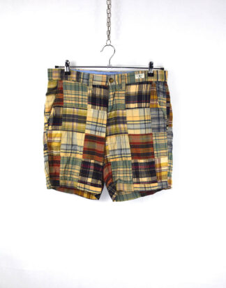 Retro checkered earth colors men shorts - 33