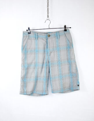 Quicksilver checkered blue and grey retro men shorts - 30