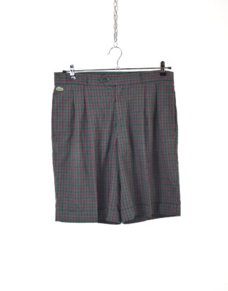 Lacoste checkered red and green retro men shorts - 34