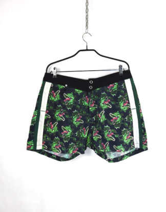 Alligator design print retro shorts - 33