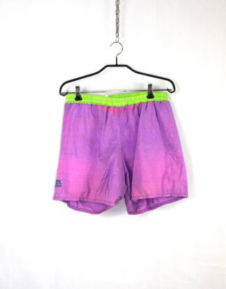 Retro pink and green neon colors shorts - L