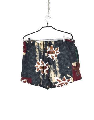 Vintage black and brown abstract design shorts