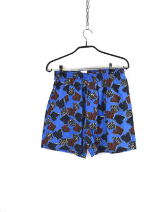 Vintage shorts mini print blue shorts