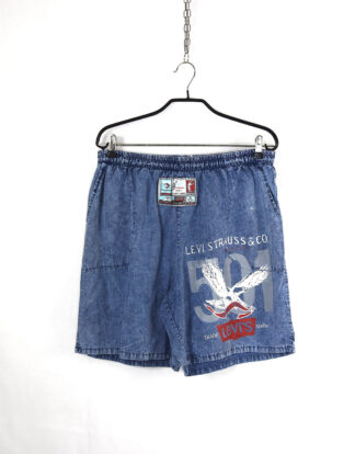 Levi's retro print denim shorts