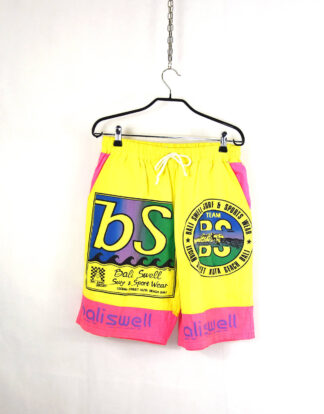 Baliswell yellow and pink print shorts