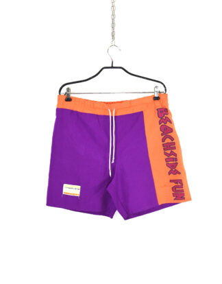 Retro purple and orange design shorts