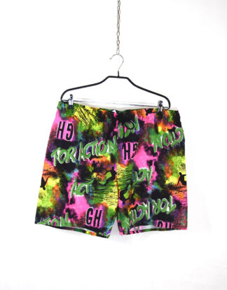 Retro surf colorful print shorts