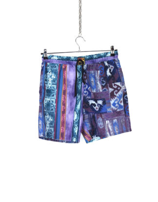Retro abstract colorful design printed shorts
