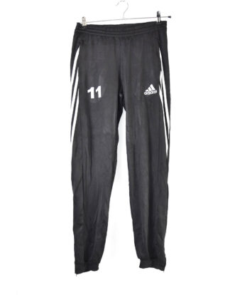 Adidas white stripes black sport track pants
