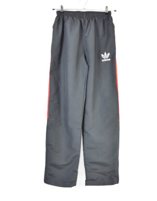 Adidas retro black with red strips sport track pants - M