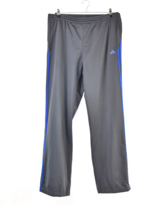 Adidas grey and blue sport track pants - L
