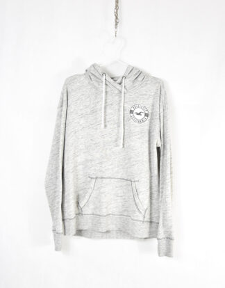 Hollister grey retro hooded sweatshirt - L