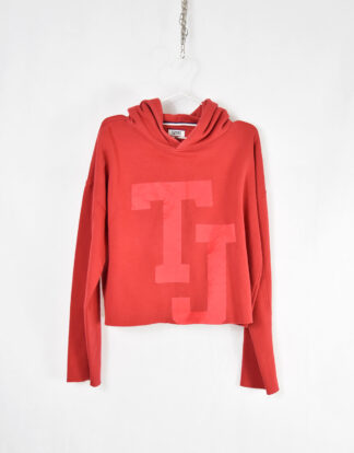 Tommy Hilfiger red retro hooded sweatshirt - S